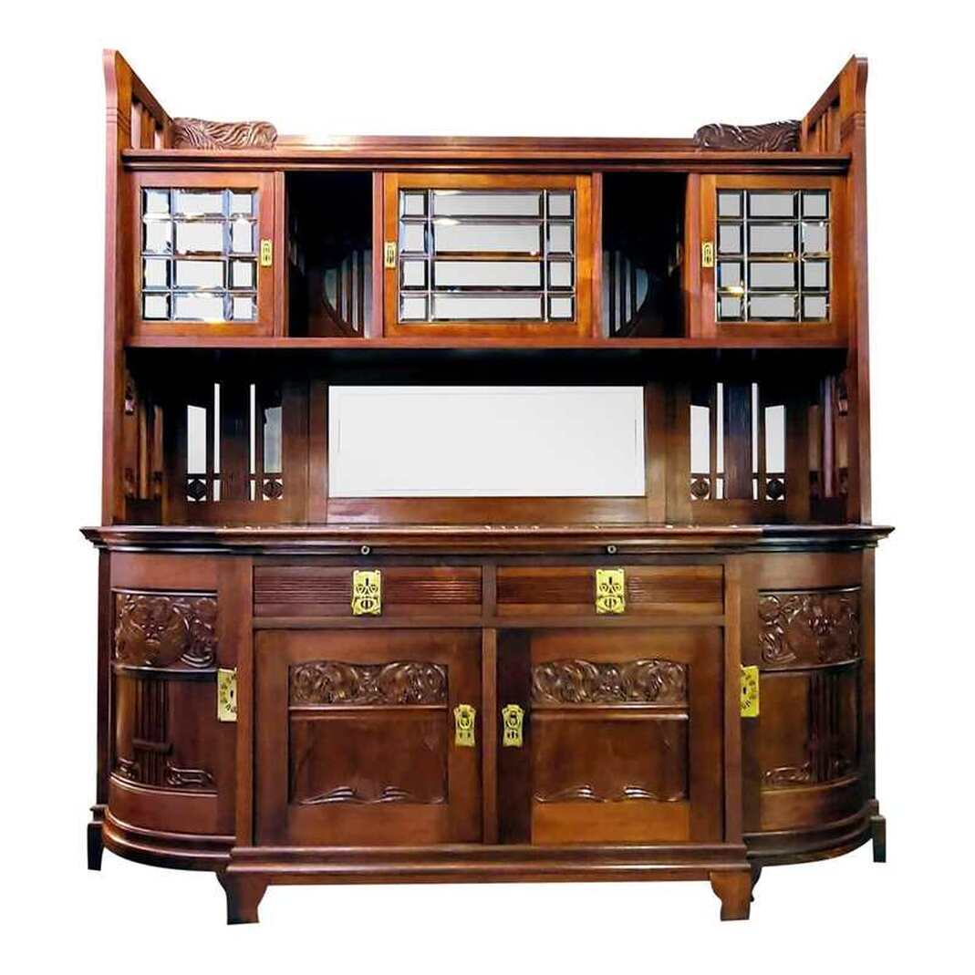 August Ungethüm Kunst Mobelfabrik, Wien, buffetschrank ( buffet cabinet ) from 1905 is among the finest examples of Vienna Secession movement furniture. A version of this sideboard model from the collection of the Austrian Museum of Applied Arts is featured in the Art Nouveau furniture book,
