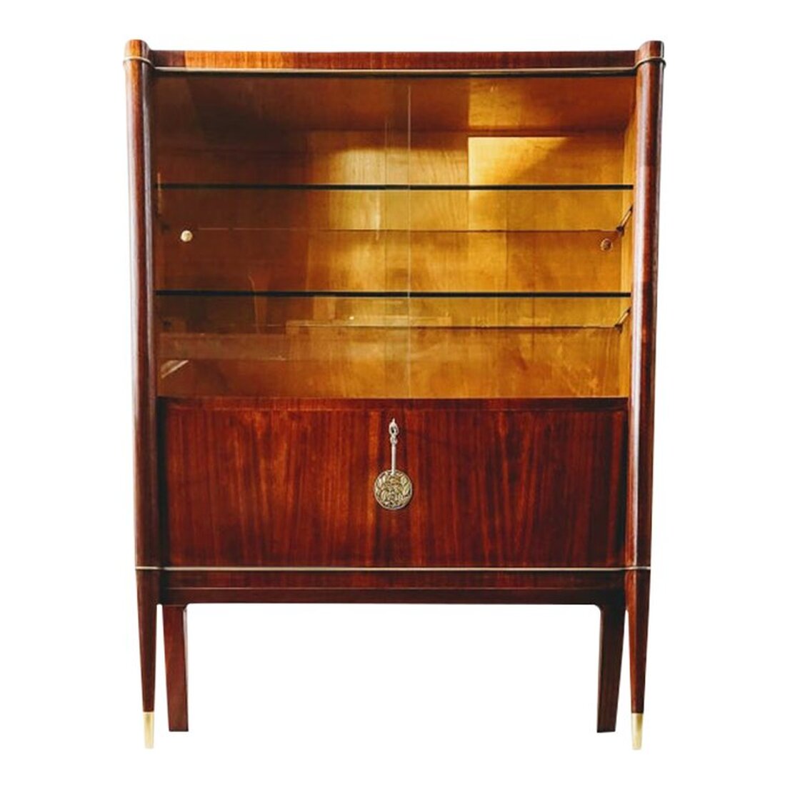 Vintage 1925-1929 Art Deco cocktail vitrine from Belgium is of the
